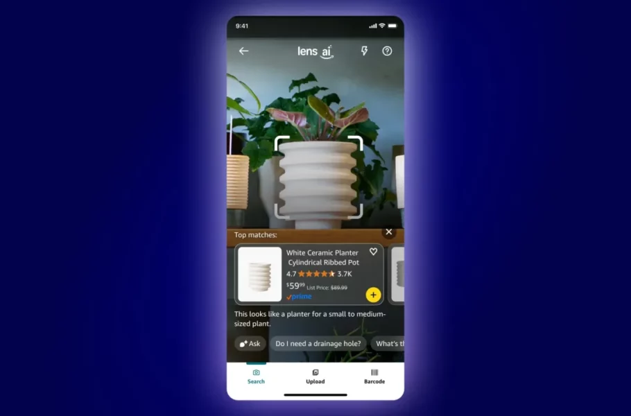 آمازون از ابزار هوش مصنوعی Lens Live برای کمک به خریداران رونمایی کرد آمازون از ابزار هوش مصنوعی Lens Live برای کمک به خریداران رونمایی کرد