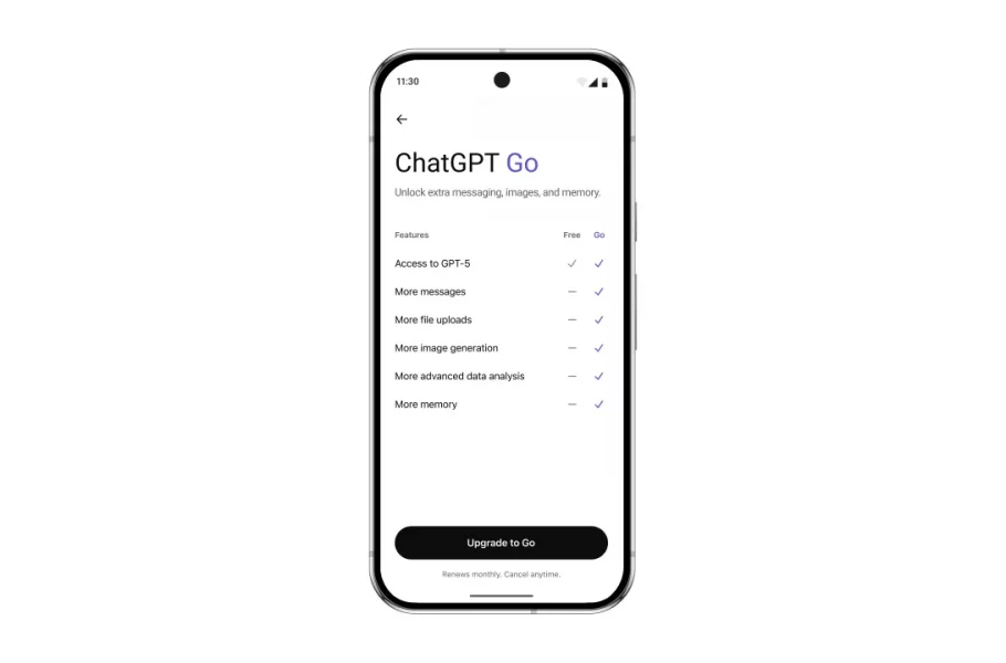 امکان خرید اشتراک ChatGPT Go برای ۱۶ کشور در آسیا فعال شد امکان خرید اشتراک ChatGPT Go برای ۱۶ کشور در آسیا فعال شد