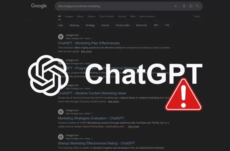 قابلیت آزمایشی دردسرساز؛ مکالمات کاربران با ChatGPT برای مدتی در گوگل قابل مشاهده بود قابلیت آزمایشی دردسرساز؛ مکالمات کاربران با ChatGPT برای مدتی در گوگل قابل مشاهده بود