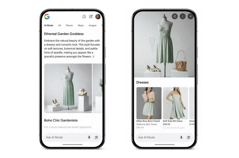 قابلیت جدید AI Mode گوگل: با توصیف متنی، عکس لباس مورد نظر خود را بسازید قابلیت جدید AI Mode گوگل: با توصیف متنی، عکس لباس مورد نظر خود را بسازید