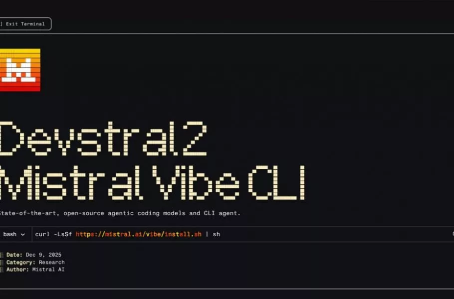 میسترال مدلهای کدنویسی قدرتمند Devstral 2 و Vibe CLI را معرفی کرد میسترال مدلهای کدنویسی قدرتمند Devstral 2 و Vibe CLI را معرفی کرد