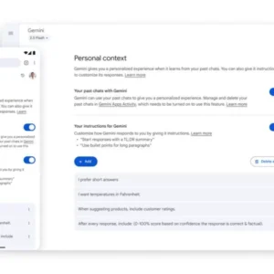 گوگل شخصیسازی پیشرفتهتر جمینای را با قابلیت فراخوانی خودکار تاریخچه فراهم میسازد گوگل شخصیسازی پیشرفتهتر جمینای را با قابلیت فراخوانی خودکار تاریخچه فراهم میسازد