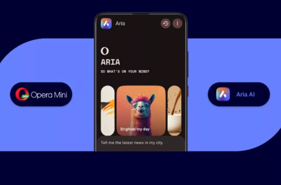 دستیار هوش مصنوعی Aria به مرورگر سبک Opera Mini اضافه شد دستیار هوش مصنوعی Aria به مرورگر سبک Opera Mini اضافه شد