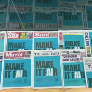 روزنامههای بریتانیا صفحه اول خود را به کمپین مقابله با هوش مصنوعی اختصاص دادند روزنامههای بریتانیا صفحه اول خود را به کمپین مقابله با هوش مصنوعی اختصاص دادند