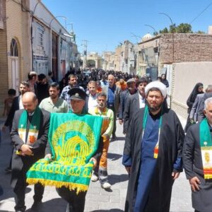 تابش خورشید مشهد همزمان با دهه کرامت در نائین