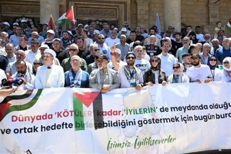 نسلکشی از سربرنیتسا تا غزه؛ «کاروان فلسطین» به نیمهراه رسید کشور فلسطین , رژیم صهیونیستی (اسرائیل) , کاروان صمود , نوار غزه , کرانه باختری ,